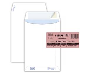 Busta a sacco Competitor FSC strip adesivo 25 x 35,3 cm 80 gr bianco - 6395