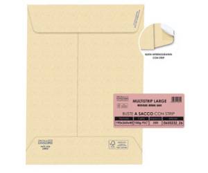 Busta a sacco Multi Strip Large soffietti laterali strip adesivo 100 gr avana - 13079
