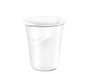 Cestino Gloss altezza 33,4 cm diametro 30,5 cm 14 lt bianco artico - 6474