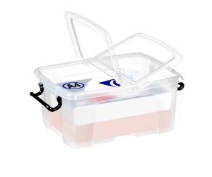 Contenitore multiuso Strata con coperchio 38,5x29,5x17,5 cm 12 lt PPL trasparente - 6946