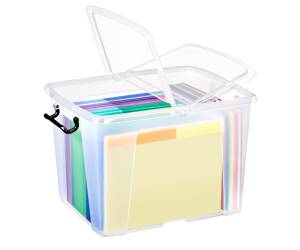 Contenitore multiuso Strata con coperchio 47,5x39,5x31,5 cm 40 lt PPL trasparente - 6961