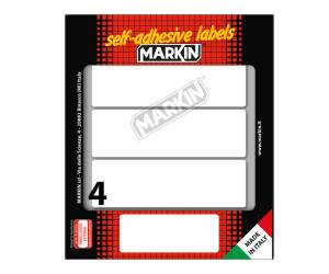 Etichette adesive in carta permanenti 110 x 34 mm 4 etichette per foglio - 12658