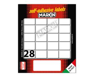 Etichette adesive in carta permanenti 27 x 19 mm 28 etichette per foglio - 12669