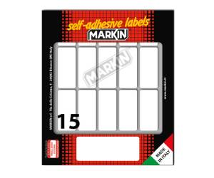 Etichette adesive in carta permanenti 46 x 20 mm 15 etichette per foglio - 12648