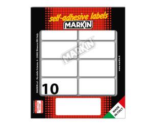Etichette adesive in carta permanenti 56 x 26 mm 10 etichette per foglio - 12652