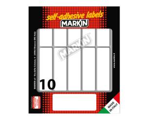 Etichette adesive in carta permanenti 70 x 20 mm 10 etichette per foglio - 12661