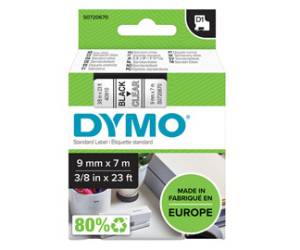 Nastro D1 standard 409100,9 mm x 7 mt PL Nero Trasparente - 5842