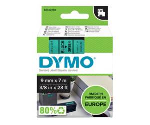 Nastro D1 standard 409190,9 mm x 7 mt PL nero verde - 5845