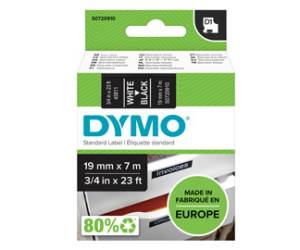 Nastro D1 standard 458110,19 mm x 7 mt PL bianco nero - 5851