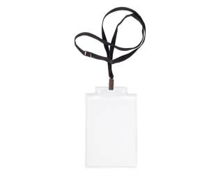 Portanome Pass 6S P cordoncino nero 10 x 15 cm A6 trasparente neutro - 7053
