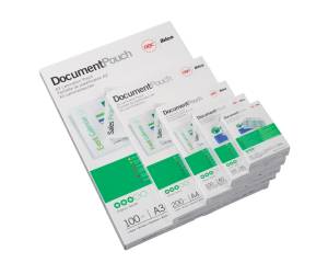 Pouches per plastificazione german card 83x113 mm 2x125 micron scatola 100 pezzi - 7175