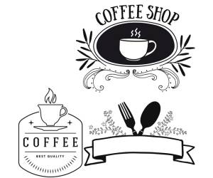 Stencil per vetri tema cibo bevande set 3 pezzi - 9400