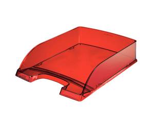 Vaschetta portacorrispondenza Plus Standard 25,5 x 7 x 36 cm rosso trasparente - 5716