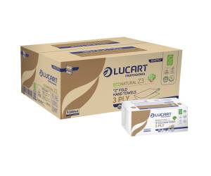 Asciugamani piegati a Z EcoNatural Plastic Free 17 gr 23,5 x 21,5 cm avana - 2279