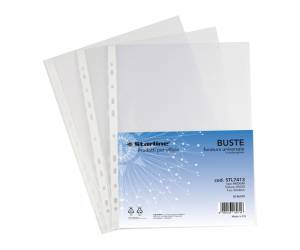 Buste forate Medium liscio 22 x 30 cm trasparente - 2585