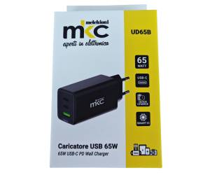 Caricatore USB 65 W 2 USB C 1 USB A nero Melchioni - 3488