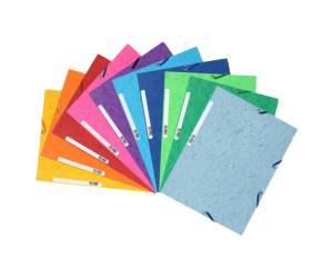 Cartellina con elastico cartoncino Lustre 3 lembi 24 x 32 cm - 3524