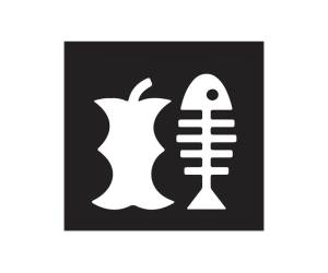 Etichetta adesiva raccolta differenziata con icona ORGANICO 120 x 130 mm - 3043