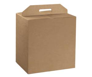 Scatola panettone bottiglia liscio 33 x 25 x 35 cm avana - 3550
