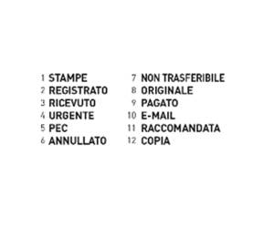 Timbro Printy 4,0 Eco 4822 Polinome 12 diciture 4 mm autoinchiostrante Trodat 211675 - 1350 - 1