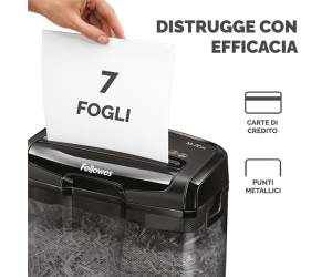 Distruggidocumenti M 7 cm a frammenti nero Fellowes 4701801 - 1360 - 2