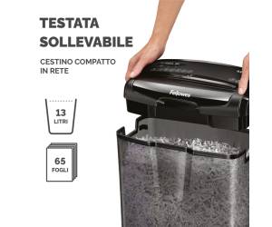 Distruggidocumenti M 7 cm a frammenti nero Fellowes 4701801 - 1360 - 4