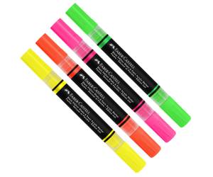 Marcatori Shake e Paint colori assoriti neon Faber Castell confezione 4 pz - 1371 - 1