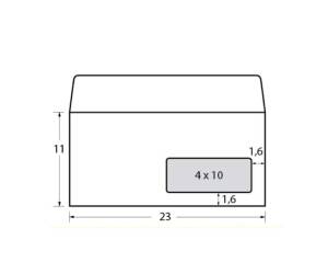 Busta Super Strip - con finestra - 11 x 23 cm - 90 gr - bianco - conf. 500 pezzi - Blasetti - 148 - 8007758001480 - DMwebShop - 1