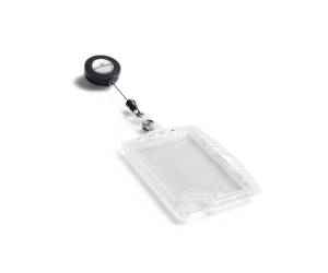 Portabadge Duo in acrilico con chiocciola 2 tessere inseribili 5,4 x 9 cm Durable 8224-19 - 113 - 1