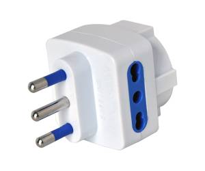 Adattatore triplo con spina 2P T 16A 2 prese bipasso 10,16A 1 Schuko Mkc 492518066 - 131 - 1