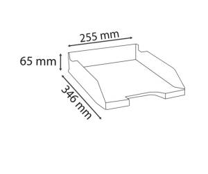 Vaschetta portacorrispondenza COMBO MIDI EcoBlack 34,6 x 25,5 x 6,5 cm nero - 1624 - 1