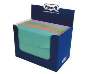 Buste con bottone Pastel - PPL - A4 - colori assortiti - conf. 30 pezzi - Favorit - 400116128 - 8006779023730 - DMwebShop - 1