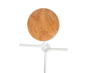 Appendiabiti da muro - 6 posti - 12 x 28 x 7 cm - metallo-legno - bianco - Alba - PMSIXBC - 3129710016228 - DMwebShop - 2