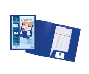 Cartella di presentazione Kreacover - in PP - 2 alette - blu - A4 - Exacompta - 43502E - 3130630435020 - DMwebShop - 1