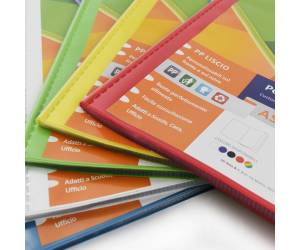 Portalistini personalizzabili Asso TI - 50 buste - 22 x 30 cm - colori assortiti - conf. 10 pezzi - Sei Rota - 57225090 - 8004972028323 - DMwebShop - 1