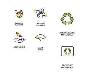 Portablocco mobile Earth - 70 x 100 cm - Bi-office - EA4876995GR - 5603750501015 - DMwebShop - 5