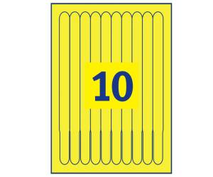 Braccialetti identificativi stampabili - giallo - 5 fogli - 10 et/fg - A4 - Avery - L4001-5 - 5014702134357 - DMwebShop - 3