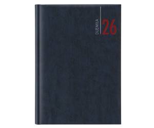 Agenda giornaliera 2026 copertina in carta imbottita 14,5 x 20,5 cm blu - 3590