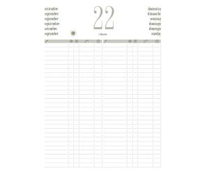 Libro prenotazioni ristorante 2026 con copertina similpelle imbottita blu - 3065 - 1