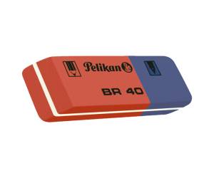 Gomma BR40 - blu e rossa - conf. 40 pezzi - Pelikan - 400142586 - 4012700204240 - DMwebShop - 1