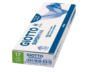 Pastello Supermina - mina 3,8 mm - verde cinabro 17 - conf. 12 pezzi - Giotto - 23901700 - 8000825239175 - DMwebShop - 1