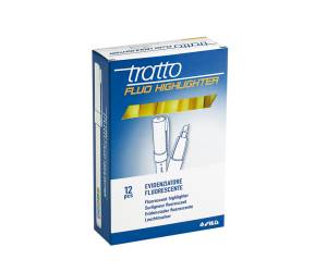 Evidenziatore fluo Highlighter - punta a scalpello - giallo - conf. 12 pezzi - Tratto - 733001 - 8000825733611 - DMwebShop - 1