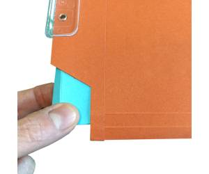 Cartella sospesa Cartesio - armadio - interasse 33 cm - fondo V - 33 x 28 cm - arancio - conf. 50 pezzi - Bertesi - 114FBETA-B2 - 8058983260890 - DMwebShop - 3