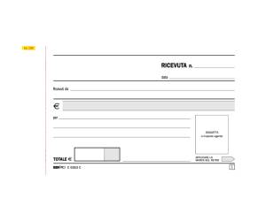 Blocco ricevute generiche 50 fogli 2 copie autoricalcanti 9 - 9 x 17 cm 50 fogli Edipro E5563C - 2722 - 1