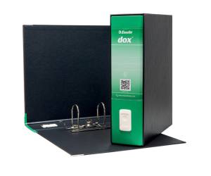 Registratore 1 - dorso 8 cm - commerciale - 23 x 29,7 cm - verde - Esselte - Dox - D26114 - 8004389087234 - DMwebShop - 1