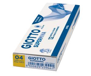 Pastello Supermina - mina 3,8 mm - giallo scuro 04 - conf. 12 pezzi - Giotto - 23900400 - 8000825239045 - DMwebShop - 1