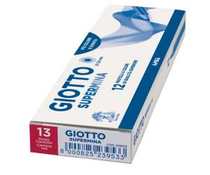 Pastello Supermina - mina 3,8 mm - rosso carminio 13 - conf. 12 pezzi - Giotto - 23901300 - 8000825239137 - DMwebShop - 1