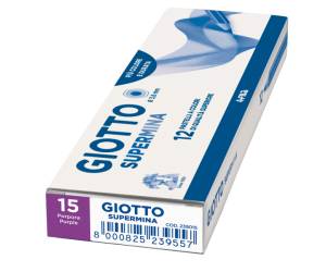 Pastello Supermina - mina 3,8 mm - porpora 15 - conf. 12 pezzi - Giotto - 23901500 - 8000825239151 - DMwebShop - 1
