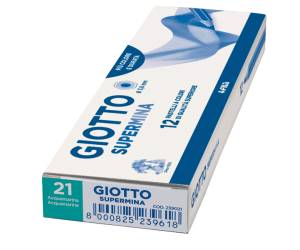 Pastello Supermina - mina 3,8 mm - acqua marina 21 - conf. 12 pezzi - Giotto - 23902100 - 8000825239342 - DMwebShop - 1