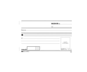 Blocco ricevute generiche - 33 fogli 3 copie autoricalcanti - 9,9 x 17 cm - Edipro - E5564CT - CONFE5564CTPZ10 - DMwebShop - 2